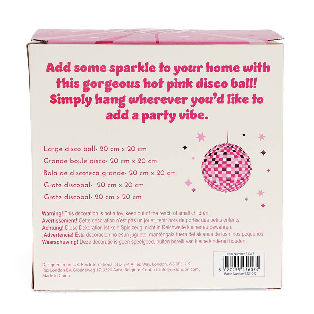 Bola disco fucsia