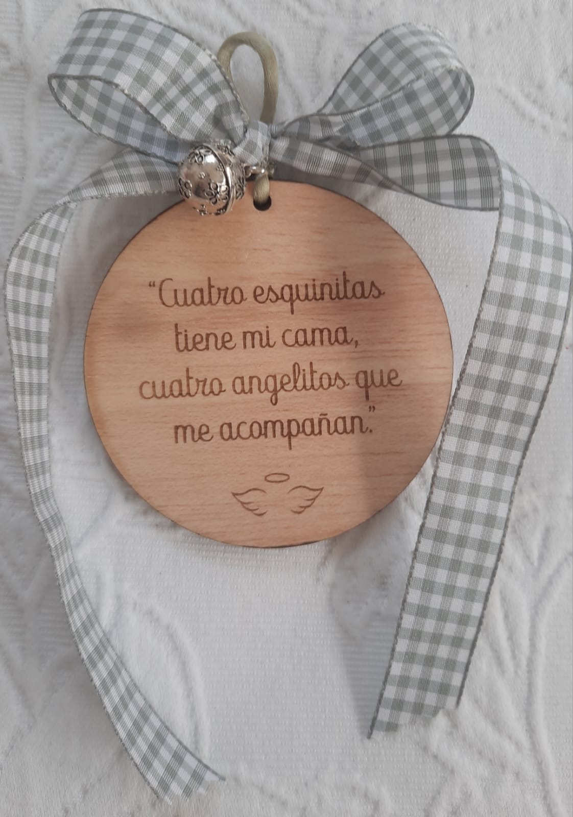 Placa con llamador de ángel (varios colores)