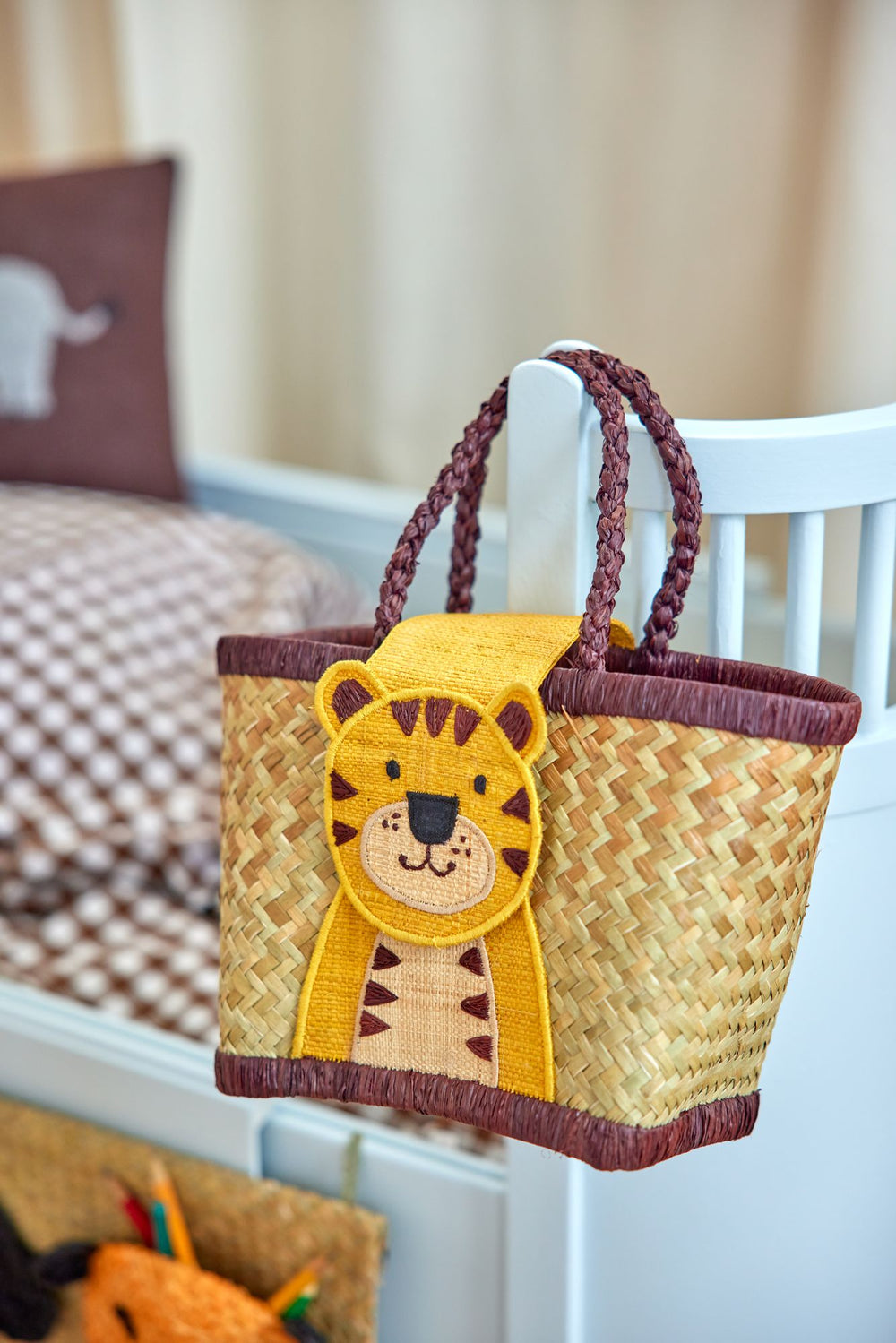 Bolso rafia tigre