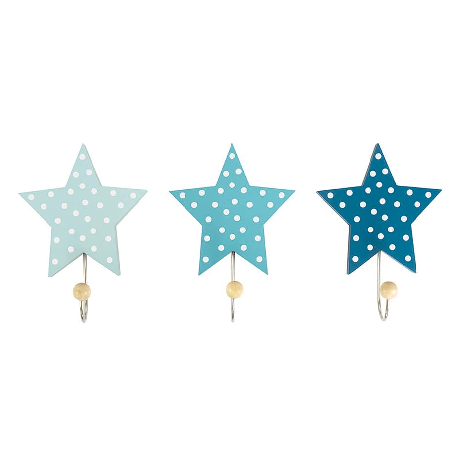 Colgadores estrella azul