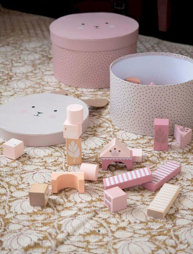 Bloques de madera Rosas