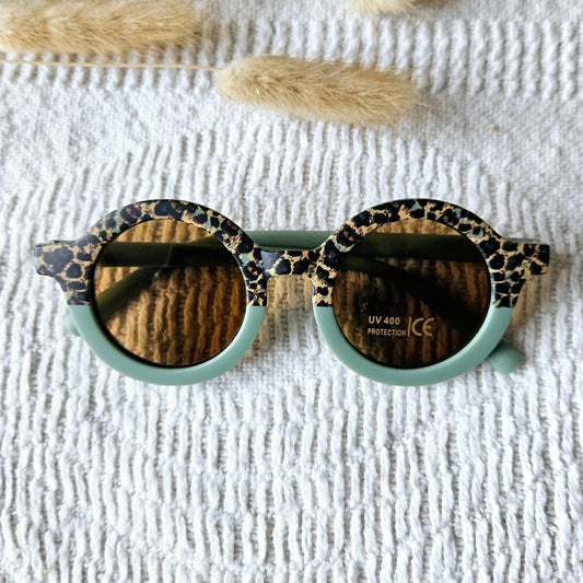 Gafas de sol leopardo verdes