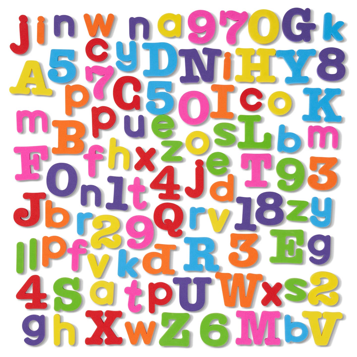 100 letras y números para la bañera