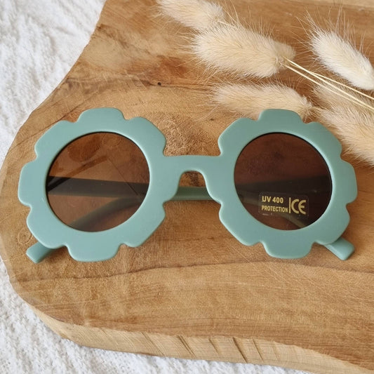 Gafas flor verde