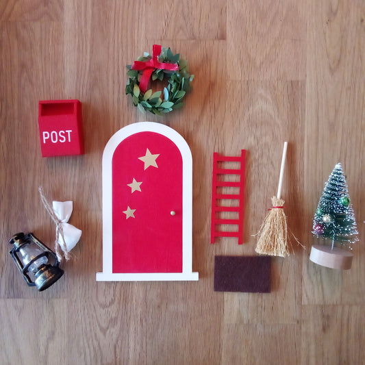 Puerta mágica duende de la Navidad