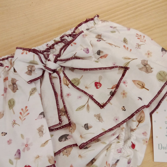Cubrepañal estampado otoñal