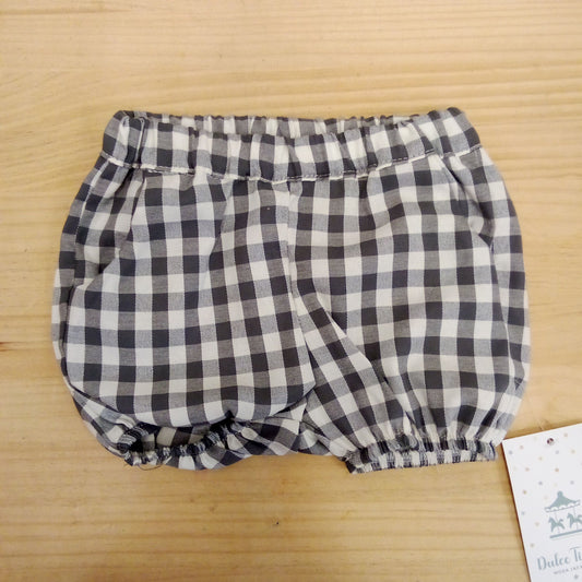 Pantalón corto Vichy gris oscuro