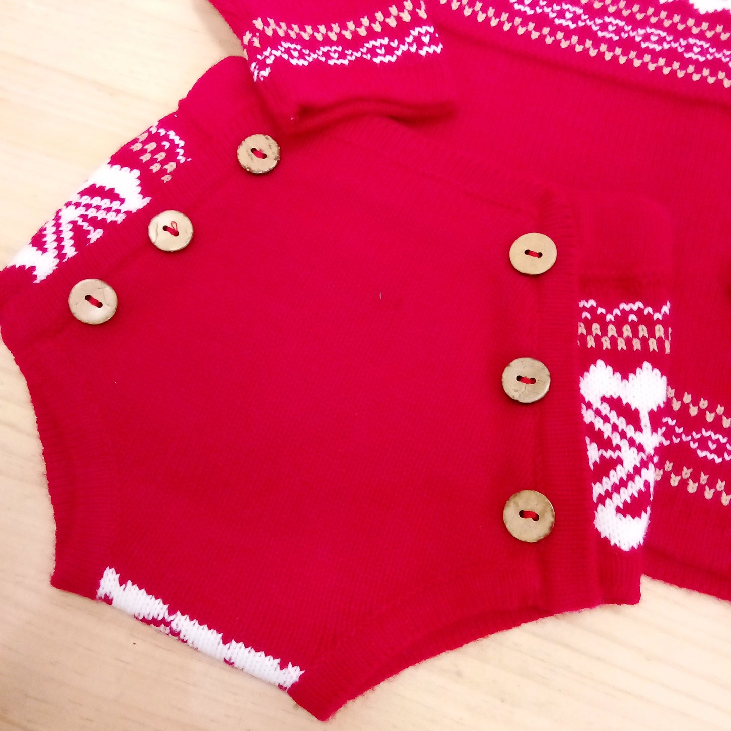 Jersey+cubrepañal greca roja