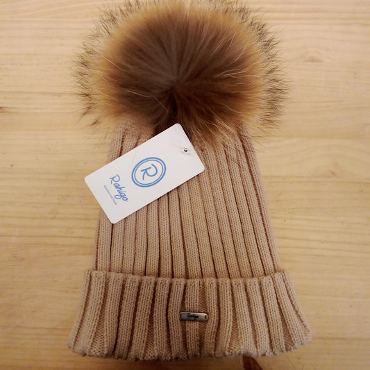 Gorro adulto color arena