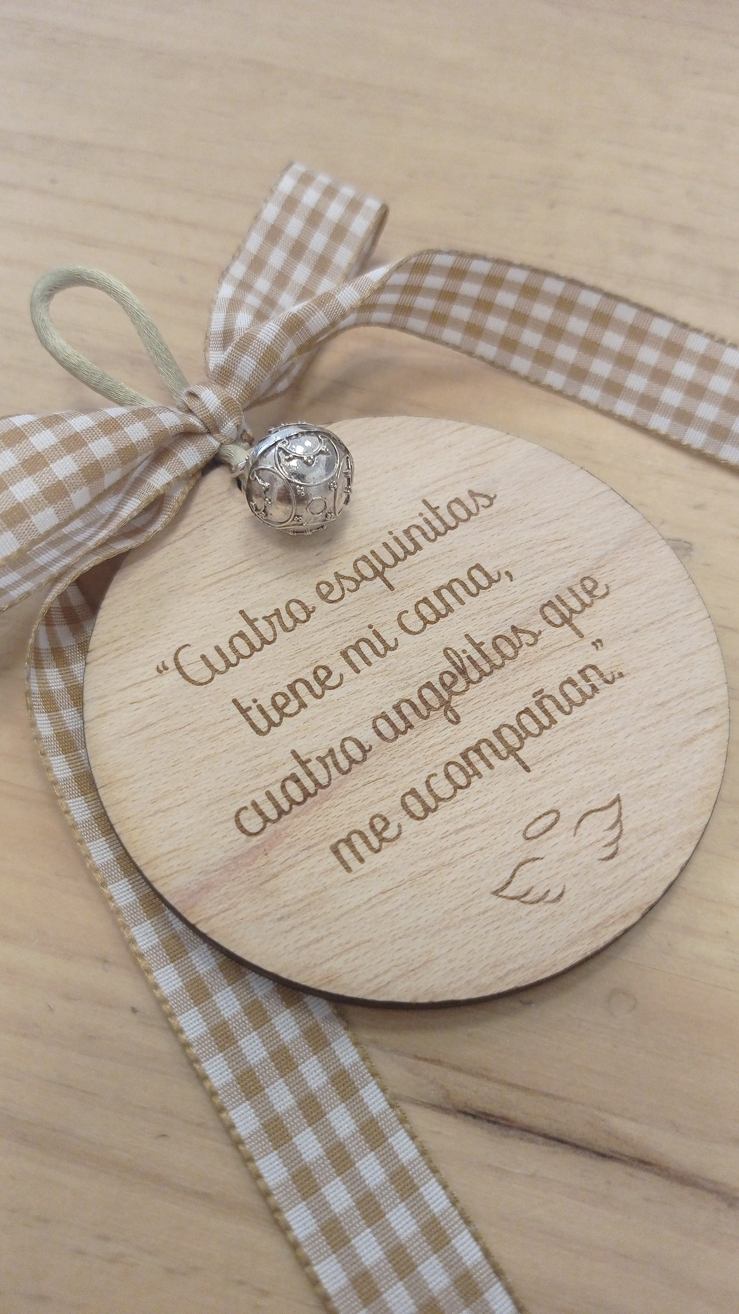 Placa con llamador de ángel (varios colores)