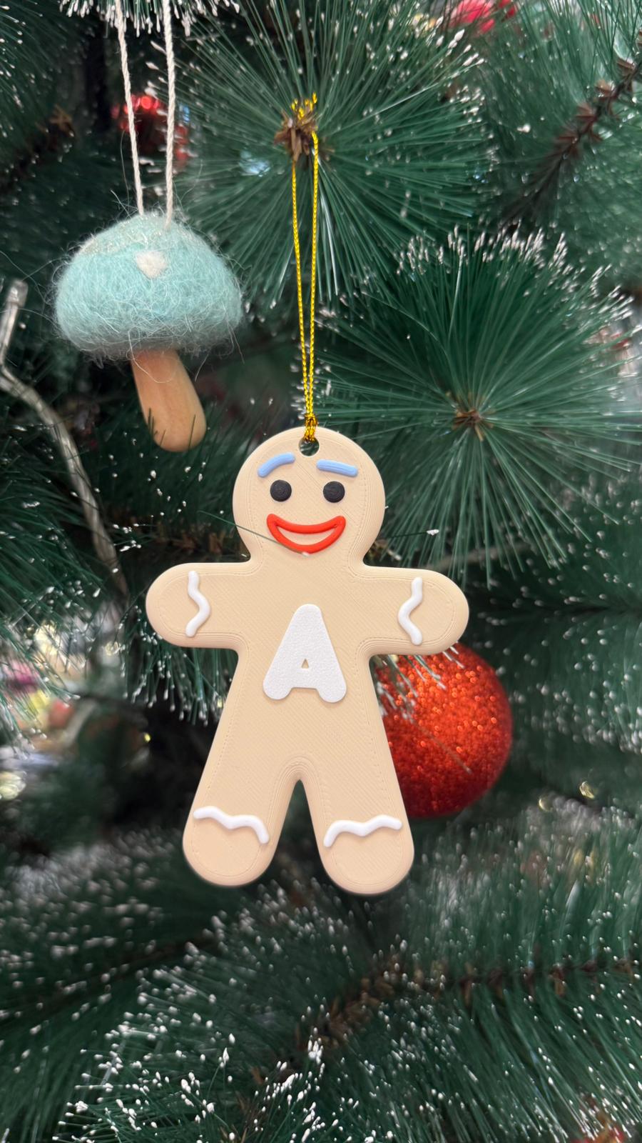 Galleta jengibre con inicial