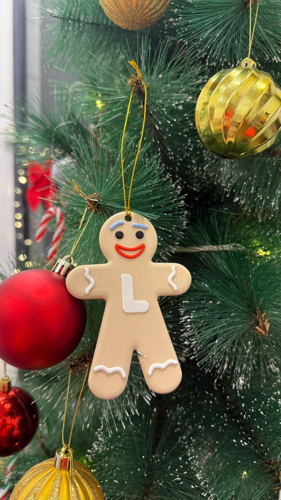 Galleta jengibre con inicial