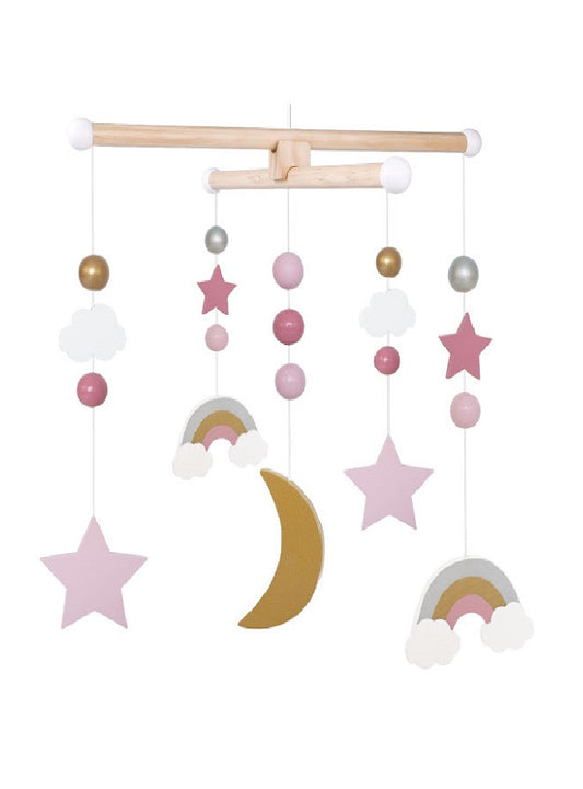 Móvil cuna estrellas y arcoiris