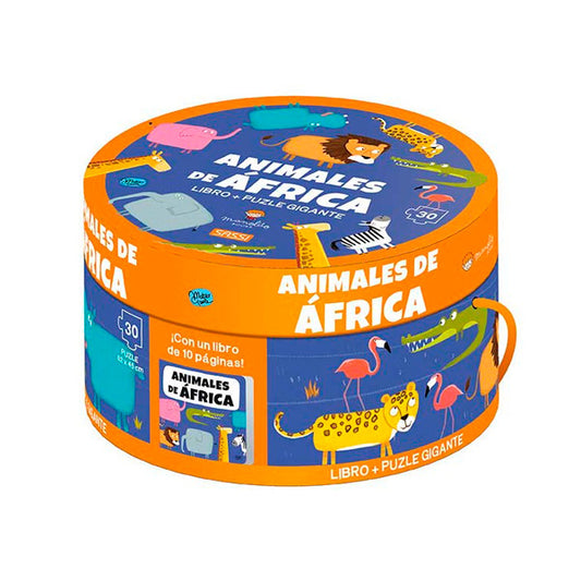 Puzzle+libro animales de África
