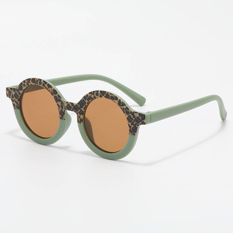 Gafas de sol leopardo verdes