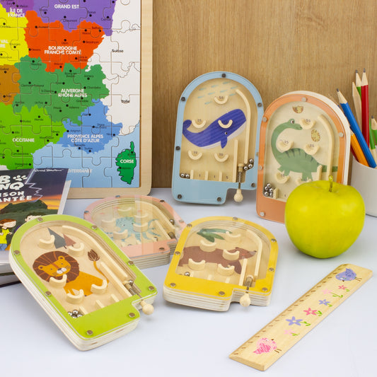 Pinball de madera animales