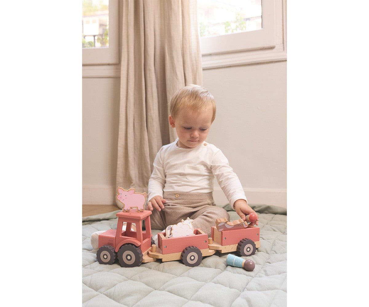 Tractor de granja de madera