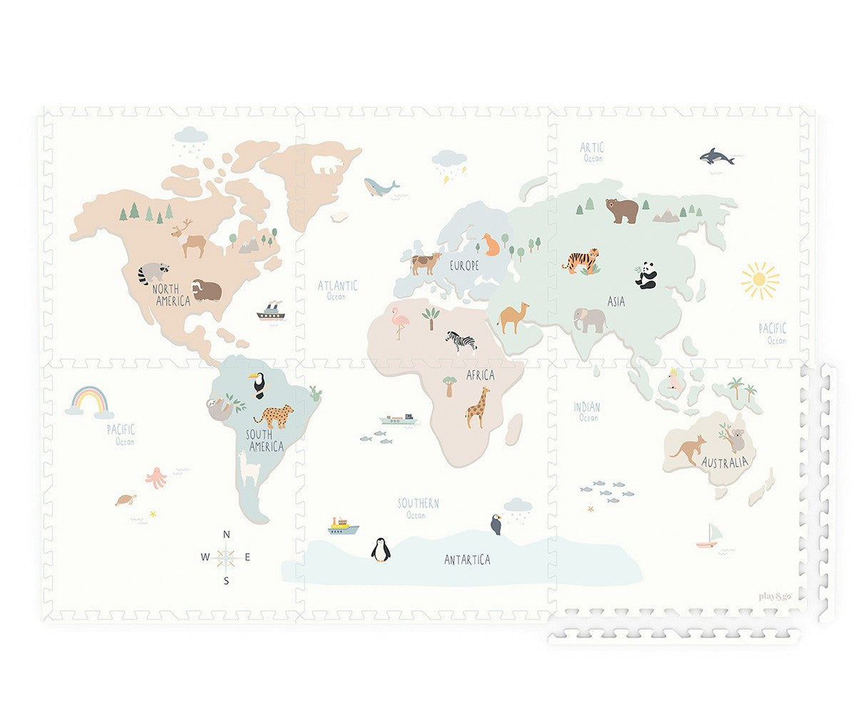 Alfombra de juegos puzzle Worldmap