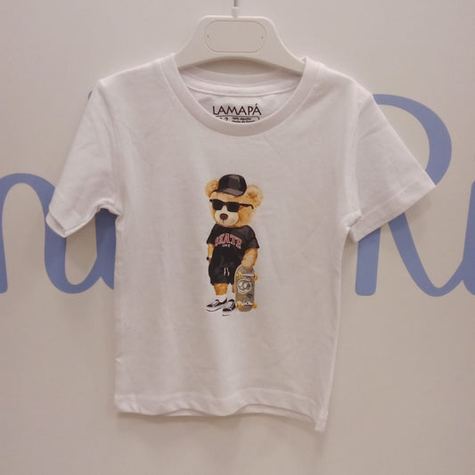 Camiseta osito skater adulto lamapá