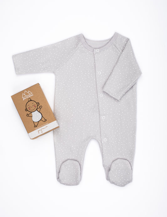 Pijama North Baby gris topos